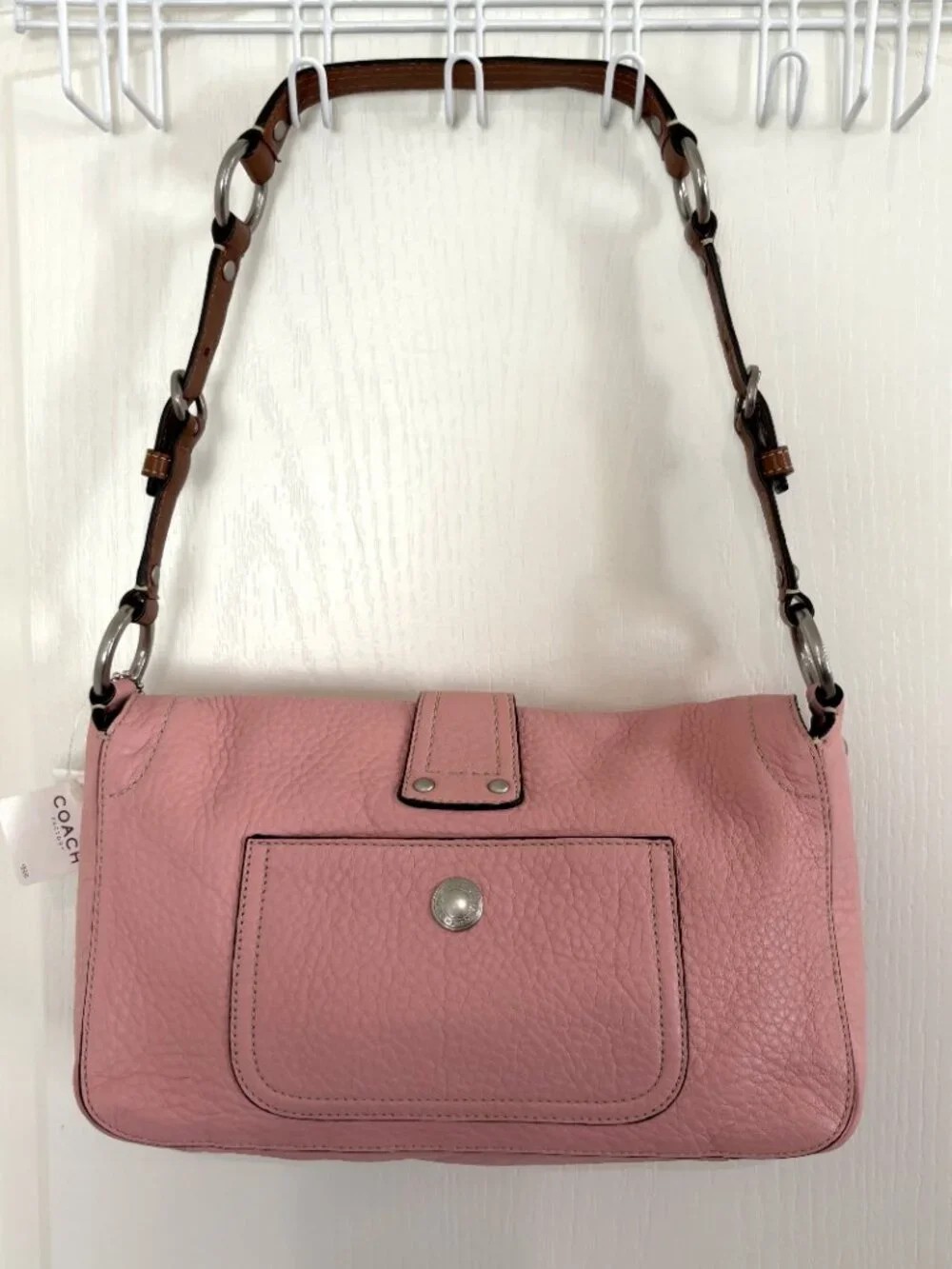 Coach Chelsea Field Bag Pebbled Leather Shoulder Handbag 10893 Blush Pink NEW